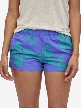 Patagonia Barely Baggies Shorts in Retro Purple & Teal